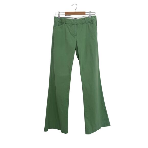 Theory Y2K Low-Rise Green Flared Pants Size 8 - Picture 1 of 4